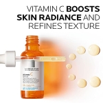La Roche-Posay Pure Vitamin C Face Serum with Hyaluronic Acid & Salicylic Acid, Anti Aging Face Serum for Wrinkles & Uneven Skin Texture to Visibly Brighten & Smooth. Suitable for Sensitive Skin - Image 4