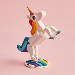 LEGO Creator 3 in 1 Magical Unicorn Toy, Transforms from Unicorn to Seahorse to Peacock, Rainbow Animal Figures, Unicorn Gift for Grandchildren, Girls and Boys, Buildable Toys, 31140 - Image 4