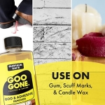 Goo Gone Adhesive Remover - 8 Ounce - Surface Safe Adhesive Remover Safely Removes Stickers Labels Decals Residue Tape Chewing Gum Grease Tar - Image 9