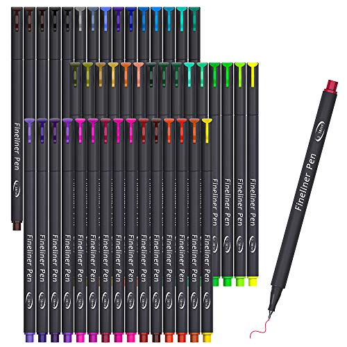 Version 1.0.0 Vanstek 46 Pack Journal Planner Colored Pens, Fineliner Pens for Journaling, Writing Coloring Drawing, Note Taking, Calendar, Planner, Art Office School Gift Supplies - Image 1