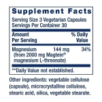 Life Extension Neuro-mag Magnesium L-threonate, Magnesium L-threonate, Brain Health, Memory & Attention, Gluten Free, Vegetarian, Non-GMO, 90 Vegetarian Capsules - Image 9
