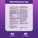 Natrol Kids Melatonin 1mg, Supplement for Restful Sleep, Sleep Gummies for Children, 90 Raspberry-Flavored Melatonin Gummies, 90 Day Supply - Image 3