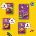 Annie's Organic Variety Pack, Cheddar Bunnies, Bunny Grahams and Cheddar Squares, 12 Pouches, 11 oz - Image 6