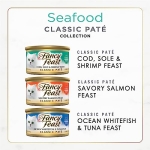 Purina Fancy Feast Seafood Classic Pate Collection Grain Free Wet Cat Food Variety Pack - (Pack of 30) 3 oz. Cans - Image 12