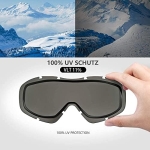 OutdoorMaster OTG Ski Goggles - Over Glasses Ski/Snowboard Goggles for Men, Women & Youth - 100% UV Protection (Black Frame + VLT 10% Grey Lens with REVO Silver) - Image 7