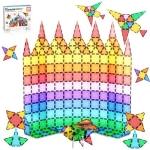 PicassoTiles 100 Piece Set 100pcs Magnet Building Tiles Clear Magnetic 3D Blocks Construction Playboards, Creativity Beyond Imagination, Inspirational, Recreational, Educational Conventional - Image 4