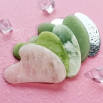 BAIMEI Gua Sha Facial Tool for Self Care, Massage Tool for Face and Body Treatment, Relieve Tensions and Reduce Puffiness, Skin Care Tools for Men Women - Rose Quartz - Image 3