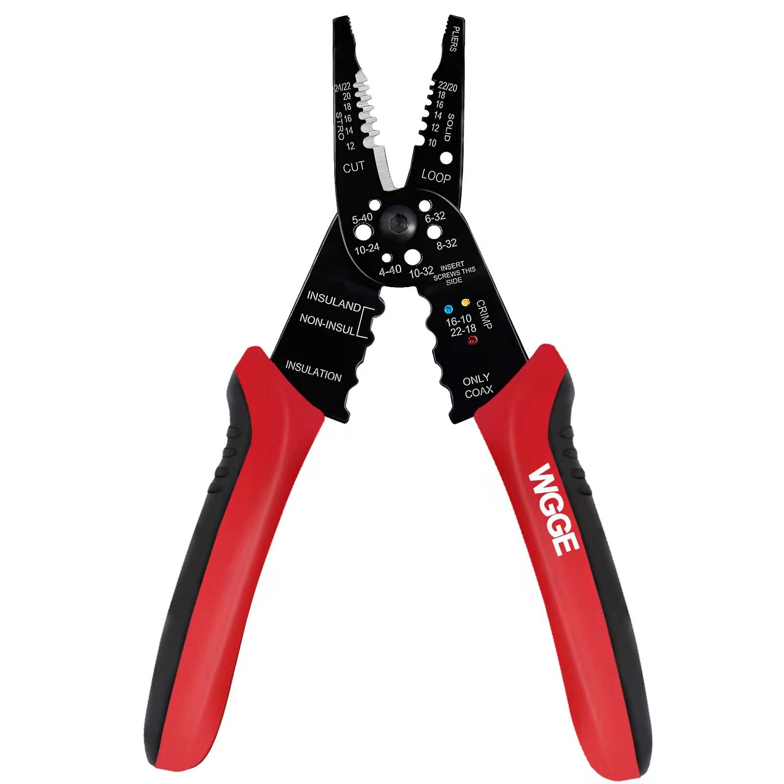 61OtPfu3CzL.jpg WGGE WG-015 Professional 8-inch Wire Stripper/wire crimping tool, Wire Cutter, Wire Crimper, Cable Stripper, Wiring Tools and Multi-Function Hand Tool. - Image 1