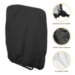 Naiveroo Outdoor Zero Gravity Folding Chair Cover Waterproof Dustproof Lawn Patio Furniture Covers All Weather Resistant 28"x43"（Black） - Image 6
