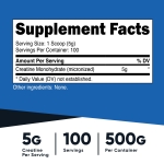 Nutricost Creatine Monohydrate Micronized Powder 500G, 5000mg Per Serv (5g) - Micronized Creatine Monohydrate, 100 Servings - Image 5