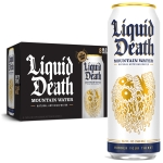 Liquid Death, Still Mountain Water, Real Mountain Source, Natural Minerals & Electrolytes, 8-Pack (King Size 19.2oz Cans)