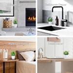 Der Rose 4 Packs Small Fake Plants Mini Artificial Faux Plants with Flowers for Home Room Farmhouse Bathroom Decor Indoor - Image 3