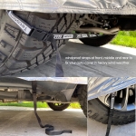 Tecoom Hard Shell Zipper Design Waterproof UV-Proof Windproof Car Cover for All Weather Indoor Outdoor Fit 206-215 Inches Full-Size SUV/Van - Image 8