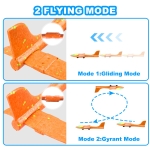 Fuwidvia 3 Pack Airplane Launcher Toys, 13.2'' LED Foam Glider Catapult Plane Toy for Boys, 2 Flight Modes Outdoor Flying Toys Birthday Gifts for Boys Girls 4 5 6 7 8 9 10 11 12 Year Old - Image 5