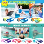 OutdoorMaster Kids Swim Goggles 2 Pack - Quick Adjustable Strap Swimming Goggles for Kids - E - Image 2