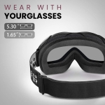 OutdoorMaster OTG Ski Goggles - Over Glasses Ski/Snowboard Goggles for Men, Women & Youth - 100% UV Protection (Black Frame + VLT 10% Grey Lens with REVO Silver) - Image 5