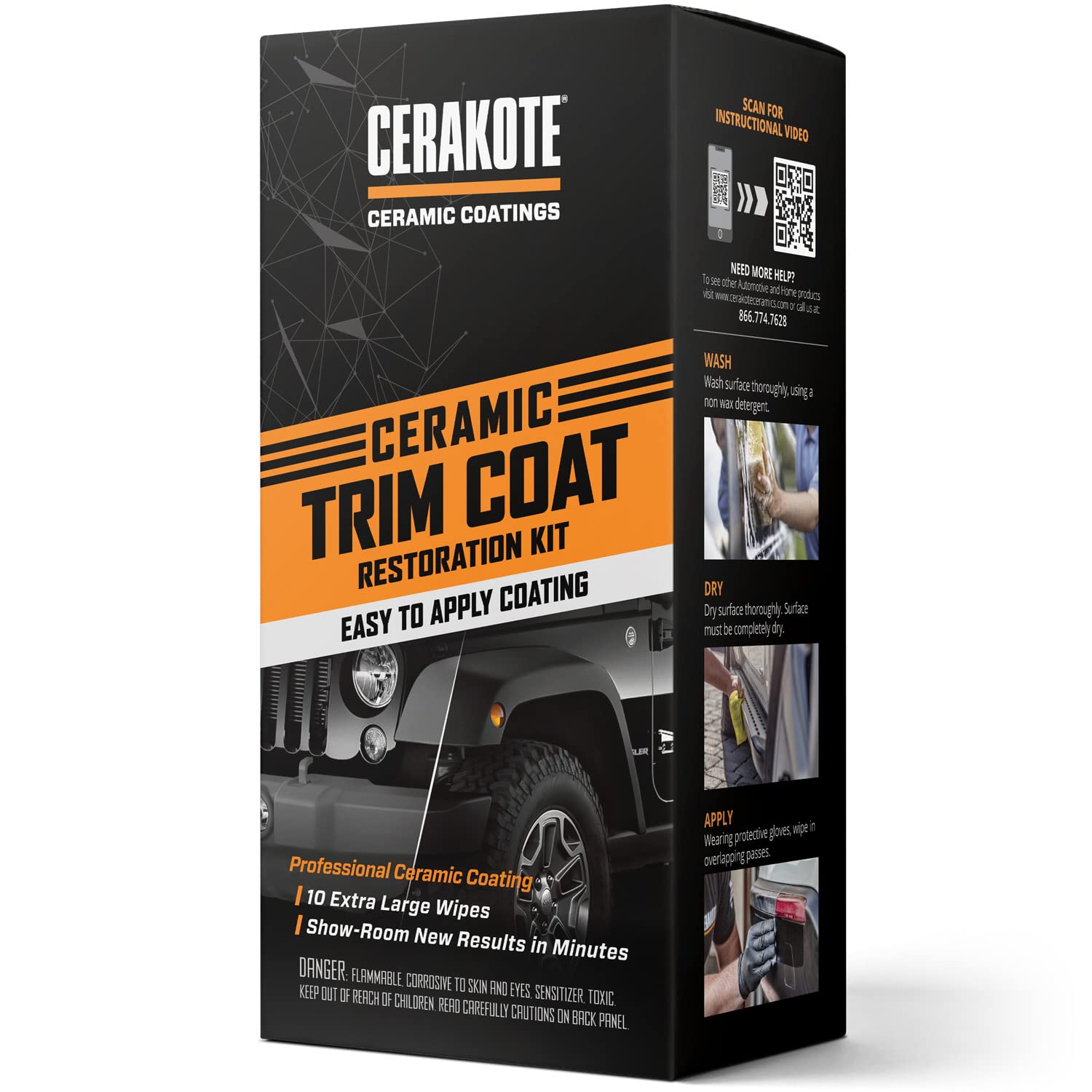 Version 1.0.0 CERAKOTE® Ceramic Trim Coat Kit - Quick Plastic Trim Restorer - Ceramic Coating Black Trim Restoration to Last Over 200 Washes – A Ceramic Coating, Not a Dressing - Image 1