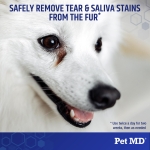 Pet MD Dog Tear Stain Remover Wipes - Cat and Dog Eye Wipes for Discharge and Crust - Pet Eye Wipes for Dogs - 60 ct - Image 5