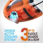 OutdoorMaster Shark High Pressure SUP Pump - Electric Air Pump with 20 PSI Active Cooling System Dual Stage Inflation & Auto-Off for Inflatable Paddle Board, Boats, Water Sports -2nd Gen - Image 4