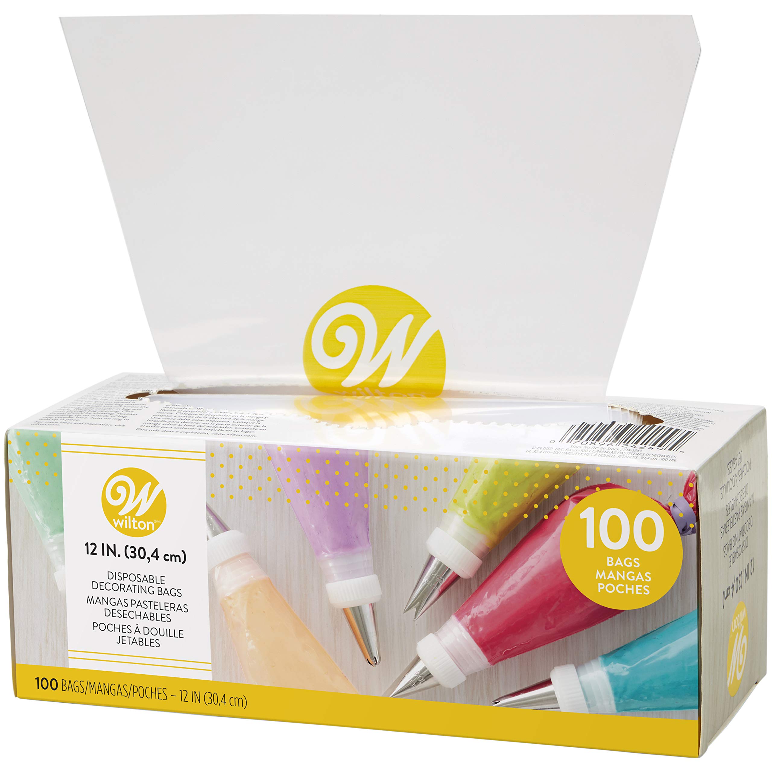 Version 1.0.0 Wilton 12-Inch Cake Decorating Pastry Bags - Frost Cookies, Cakes and Cupcakes Using the Disposable Decorating Bags, Decorating Supply Bulk-Pack, 100-Count - Image 1