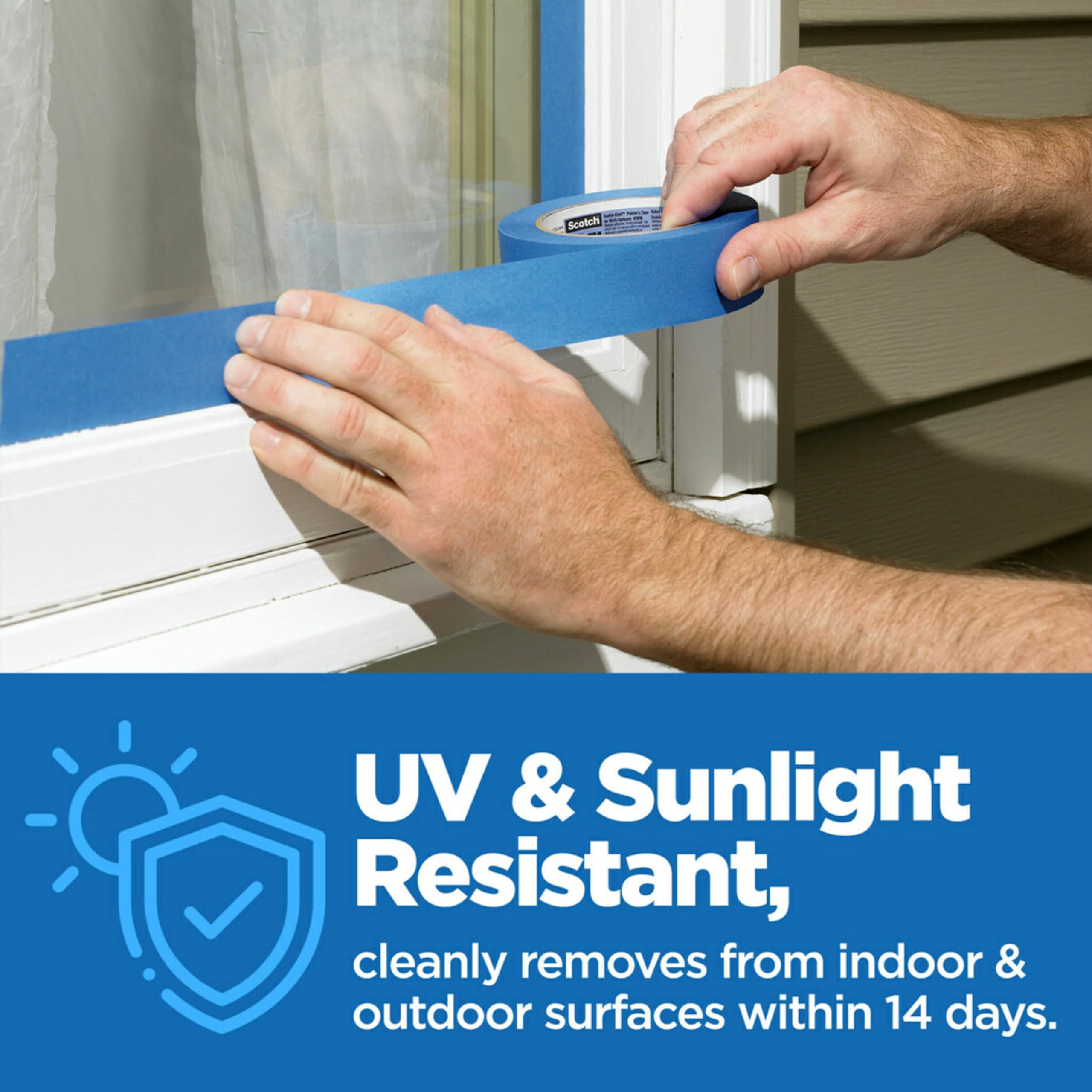 ScotchBlue Original Multi-Surface Painter's Tape, 0.94 Inches x 60 Yards, 1 Roll, Blue, Paint Tape Protects Surfaces and Removes Easily, Multi-Surface Painting Tape for Indoor and Outdoor Use