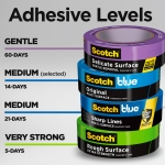 ScotchBlue Original Multi-Surface Painter's Tape, 0.94 Inches x 60 Yards, 1 Roll, Blue, Paint Tape Protects Surfaces and Removes Easily, Multi-Surface Painting Tape for Indoor and Outdoor Use - Image 5